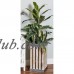 Decmode Set of 2 Slatted Vertical Wooden Planters, Brown   566923140